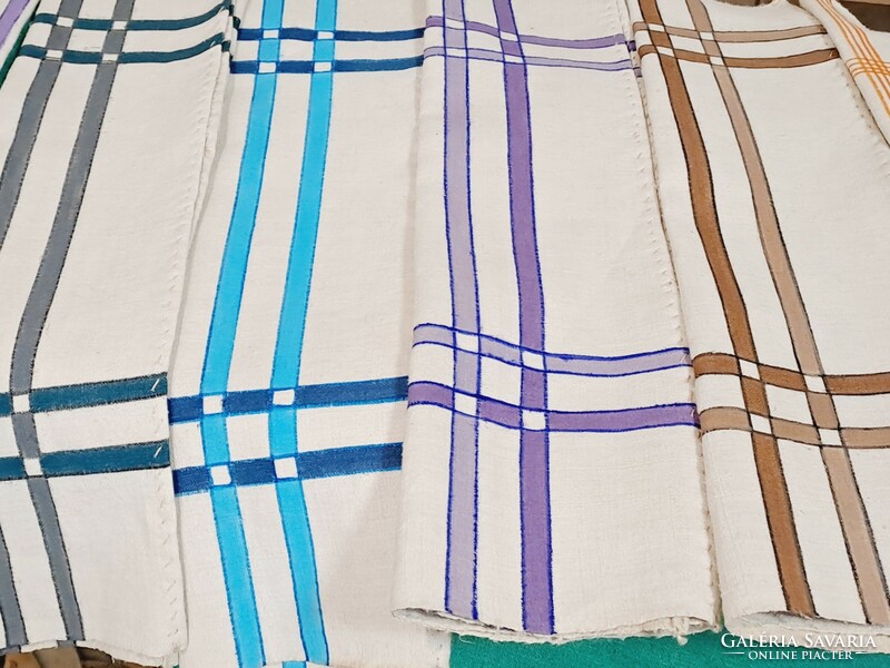 Striped linen tablecloth, kitchen cloth, towel