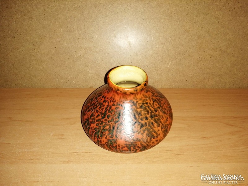 Tófej iparművész kerámia váza 10 cm magas (19/d)