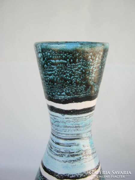 Retro ... Kerezsi pearl applied art ceramic vase