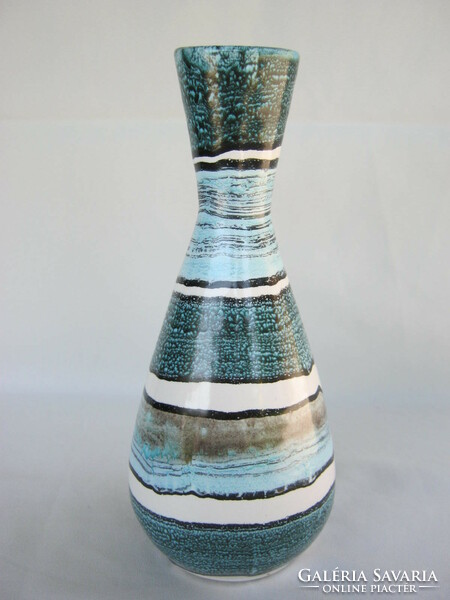 Retro ... Kerezsi pearl applied art ceramic vase
