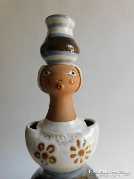 Éva Vígh - female-shaped candle holder, contemporary sculpture 33 cm