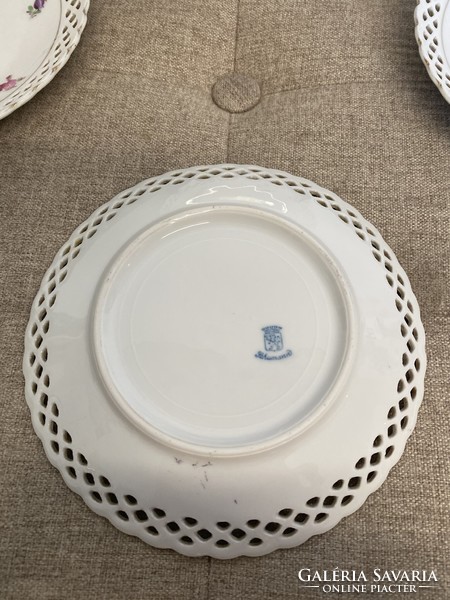 Schumann Bavarian porcelain scene cake bowls a21