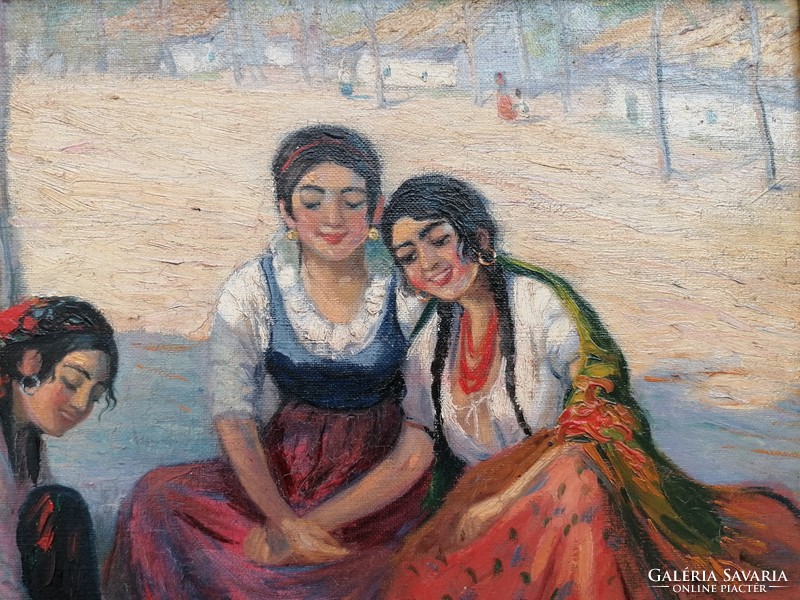 Latinka Elza (Arad, 1895 Arad, 1947)/ Kartyajóslás