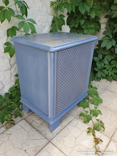Vintage provence shabby chic old german painted dresser, bedside table