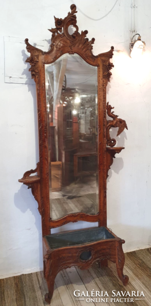 Venetian baroque antique dragon castle mirror