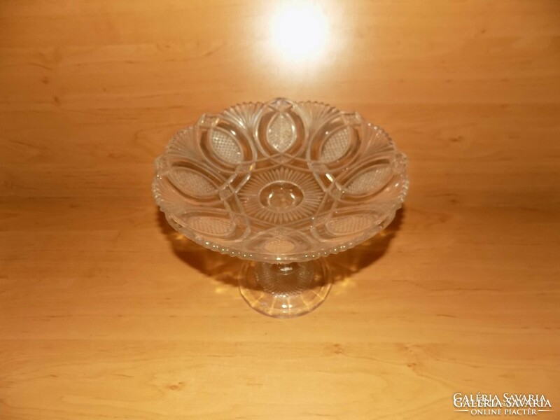 Antique glass bowl with base 23 cm (4)