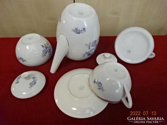 Hollóháza porcelain tea set for six. He has! Jokai.