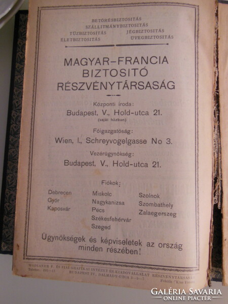 KÖNYV - 1929 - A MAGYAR IPAR ALMANACHJA - 530 OLDAL - 24 x 16 cm - SZÉP ÁLLAPOT