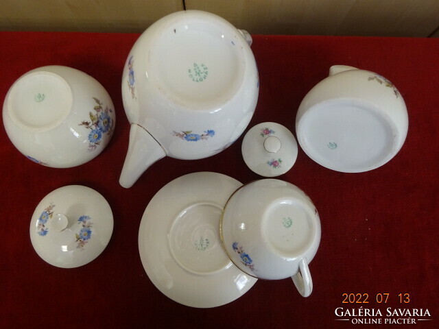 Hollóháza porcelain tea set for six. He has! Jokai.