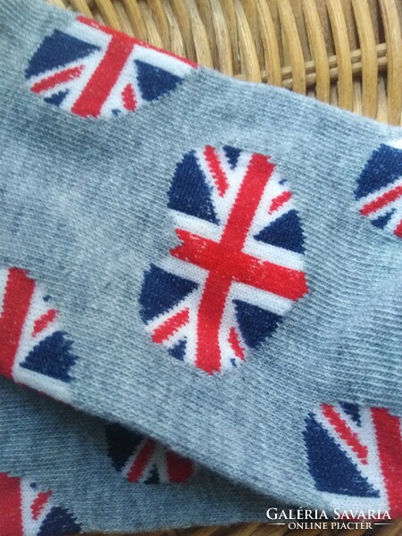 Női zokni - angol zászlóval