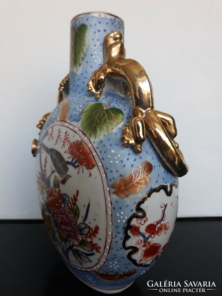 Chinese dragon moon vase with wonderful hand painted raised pattern