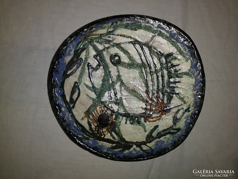 éva Sz. Horváth (gádor, student of pepper) ceramic wall plate 29 cm