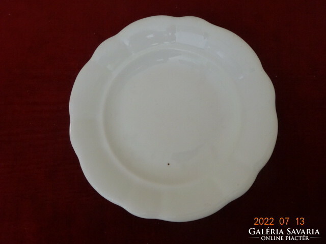Zsolnay porcelain flat plate, antique, white. Jokai.