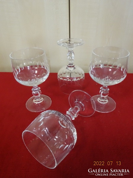 Crystal goblet with foot, four pieces. He has! Jokai.