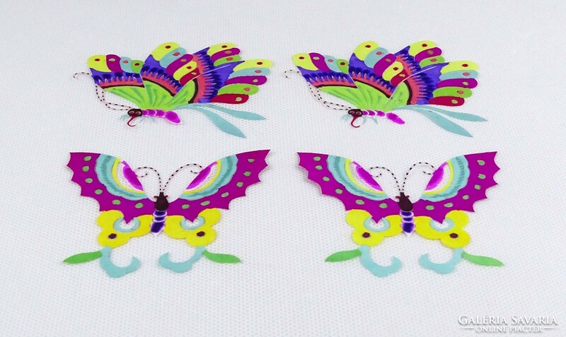 1J733 paper cut-out pattern scheme template butterfly butterfly 4 pieces
