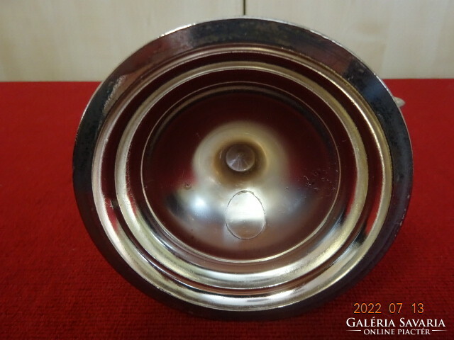 Silver-plated three-prong candle holder, height 23 cm. He has! Jokai.