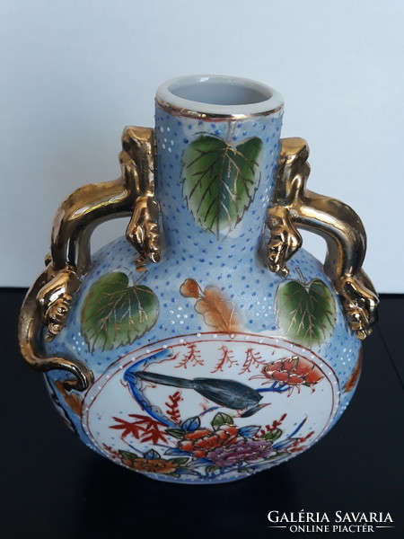 Chinese dragon moon vase with wonderful hand painted raised pattern
