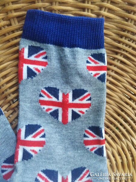 Női zokni - angol zászlóval