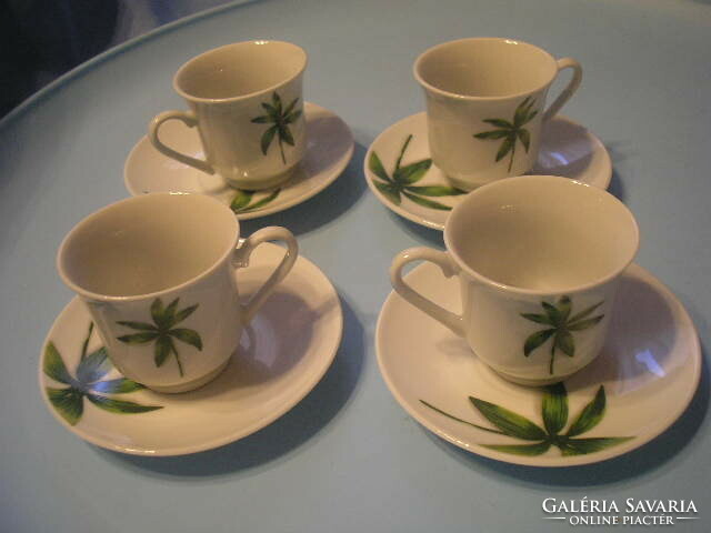 8-piece 4+4 antique coffee and tea set with rare patterns are sold as a set only