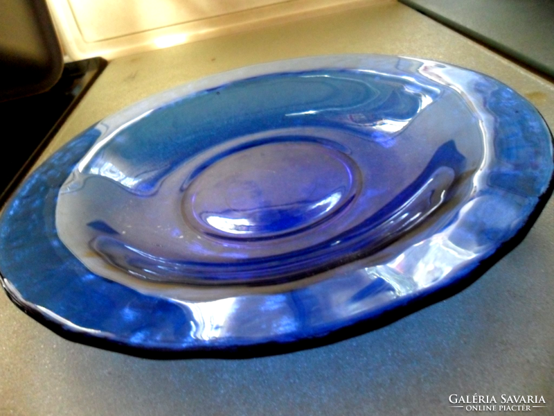 Kobalt kék muránói művészi tál, tányér
