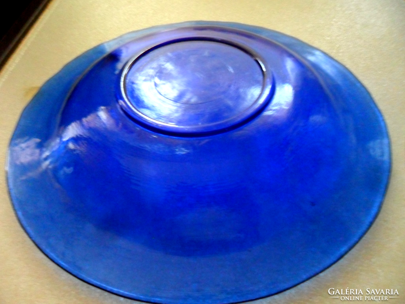 Kobalt kék muránói művészi tál, tányér