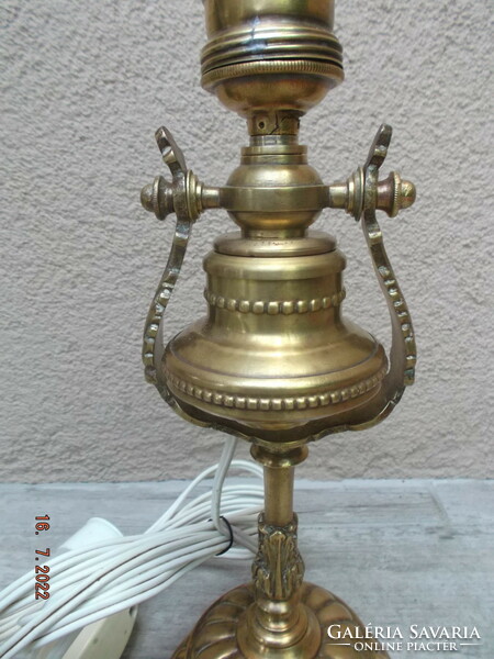 Old large copper table and wall lamp ------ tilting lamp - ship lamp -36-