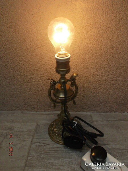 Old large copper table and wall lamp ------ tilting lamp - ship lamp -35-