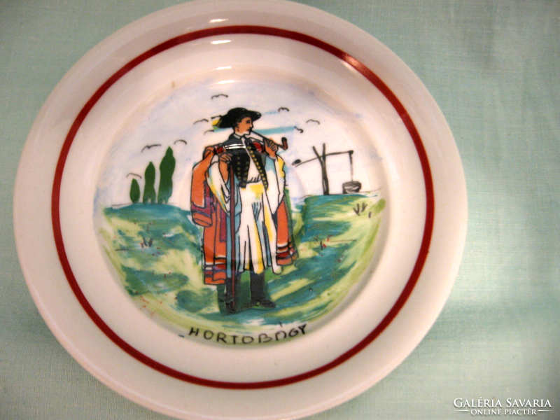 Hortobágy, hand-painted shepherd, miniature decorative plate