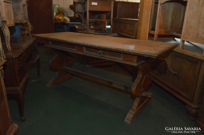 Antique pewter dining table (long)