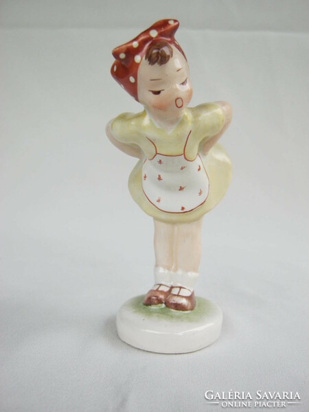 Retro ... Bodrogkeresztúr ceramic figure nipple girl
