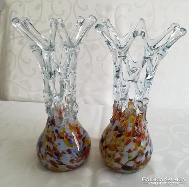 Openwork glass vases