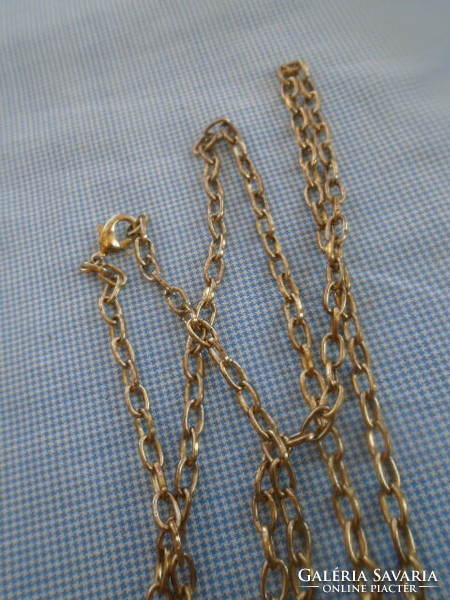 Skandináv luxus nyaklánc hosszú valódi 14 k aranyozott lánccal tűzománc medállal m.4 cm lánc  82 cm