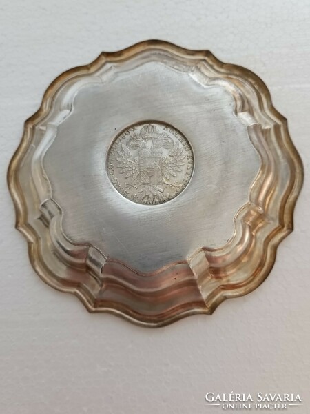 Antique Maria Theresa silver coin 1780 plate