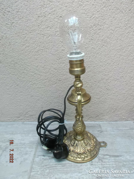 Old large copper table and wall lamp ------ tilting lamp - ship lamp -35-