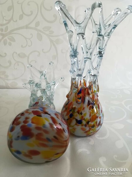 Openwork glass vases