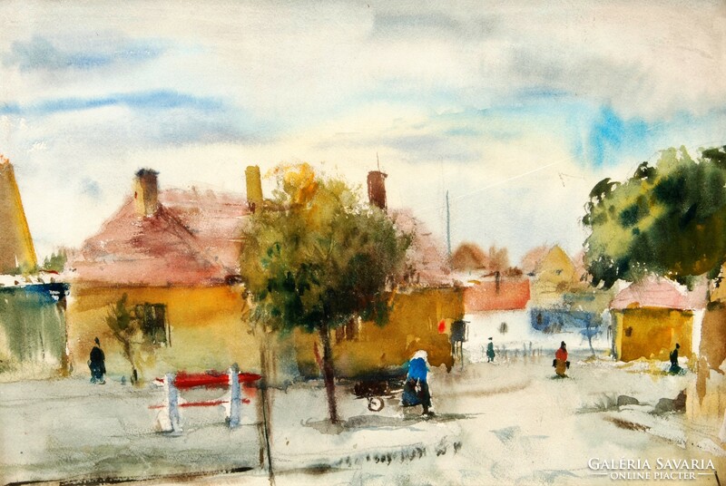 Sándor Szalóky (1921-1978): houses in Szentendre, 1959 - in original framing