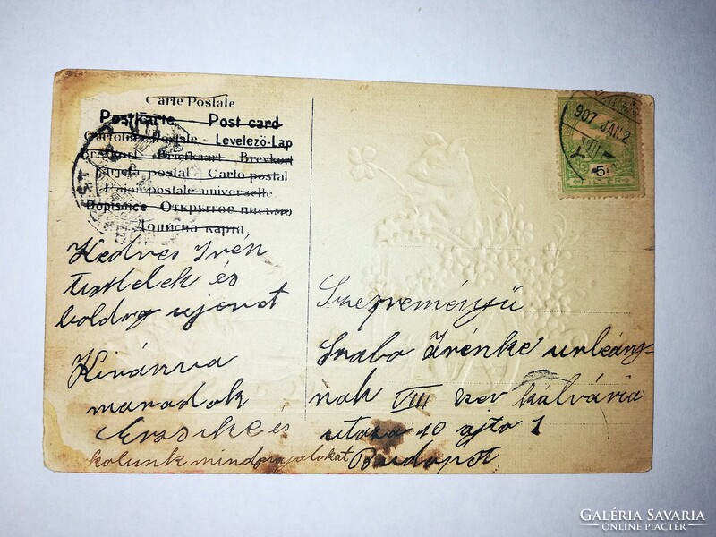 1907. Embossed Buék postcard 299.