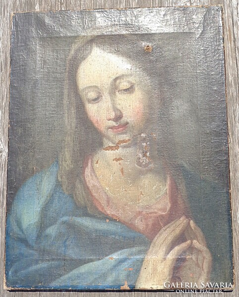 Mária, antik olajfestmény, feltehetőleg 17.-18. századi, Velence