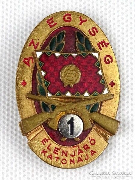 1J806 unit's vanguard soldier insignia enamel cap decoration