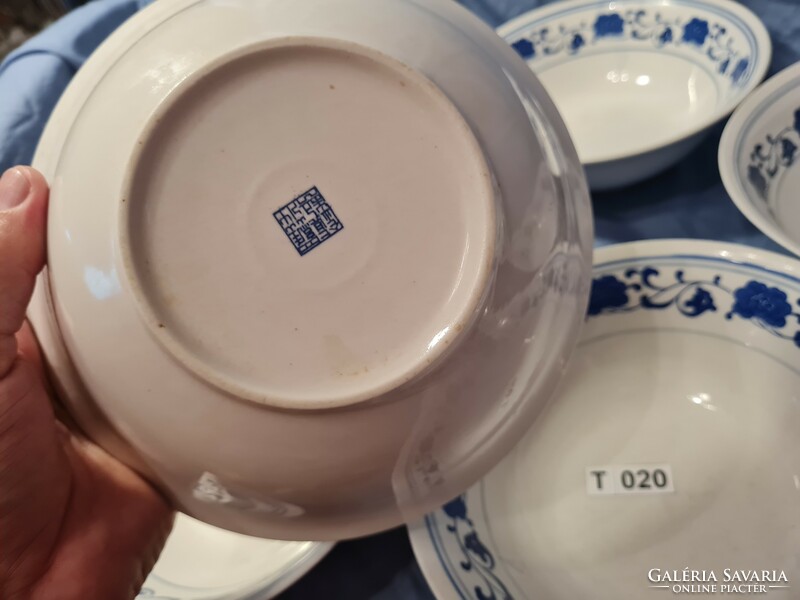 T020 Kínai porcelán mély levesestál 6 db 20 cm