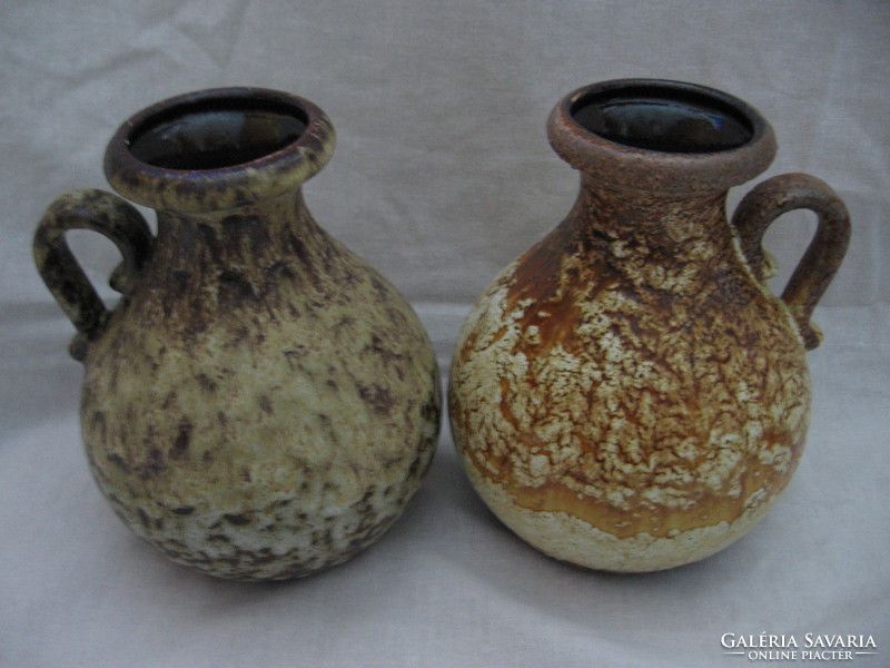 2 Scheurich retro Germany pitcher vases 495-16