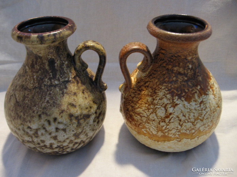 2 Scheurich retro Germany pitcher vases 495-16