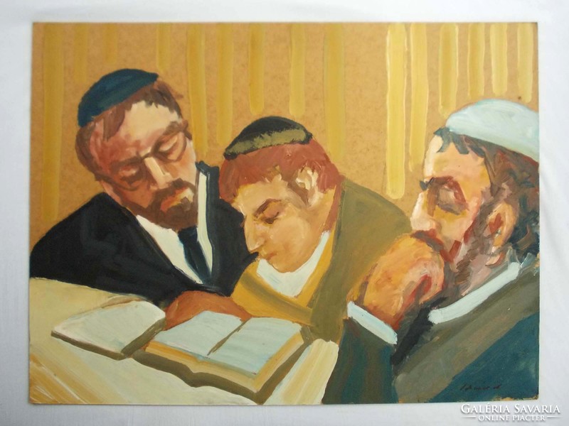 Schéner Mihály Tanítás III. című 1998-ban készült nagyméretű festménye