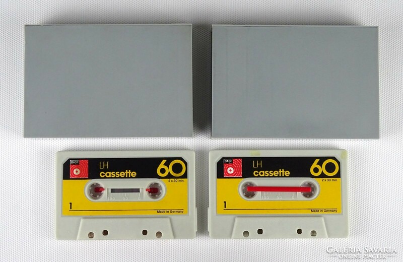 1J748 BASF 60 audio kazetta műanyag tokjában 2 darab