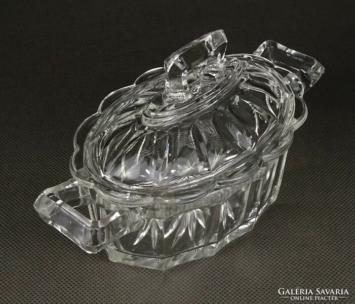 1J821 old glass sugar bonbonier