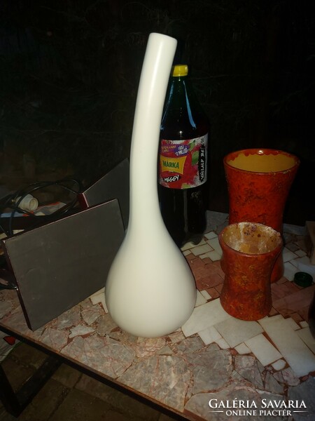 40 Cm, ceramic vase, stylized thieves...Flawless!