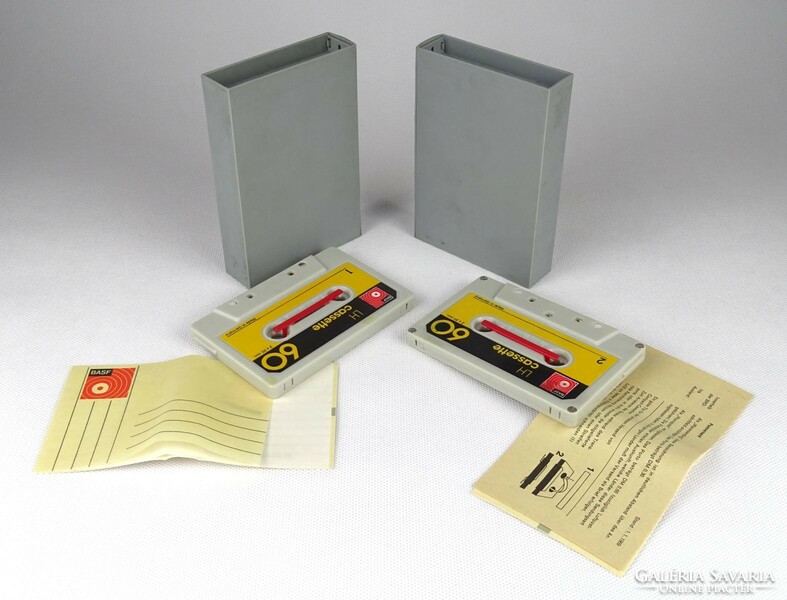 1J748 basf 60 audio cassette in a plastic case, 2 pieces