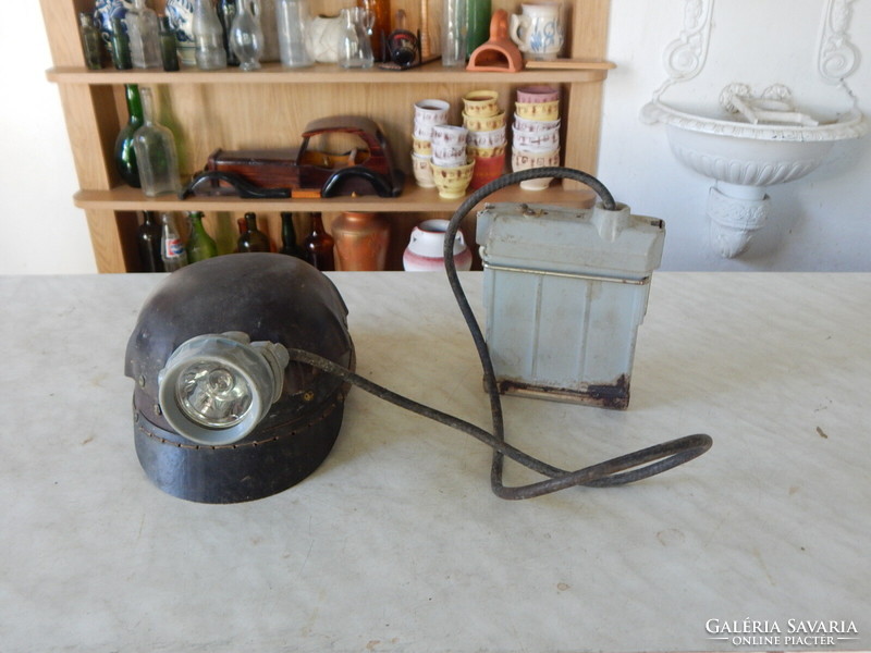 Miner's lamp, helmet and battery for sale together!