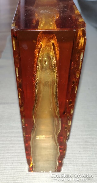 Ritka cseh préselt üveg váza