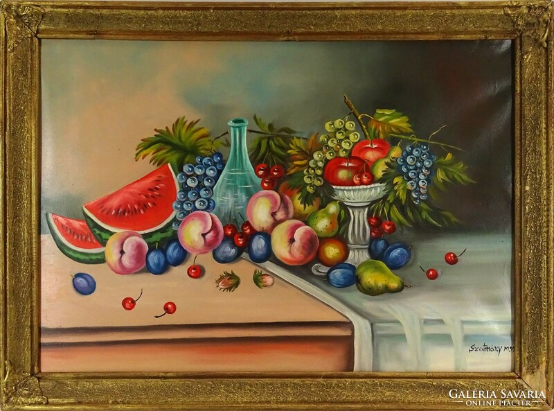 1D939 XX. századi festő : Asztali gyümölcs csendélet